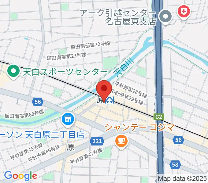 天白文化小劇場の地図