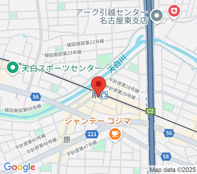 天白文化小劇場の地図