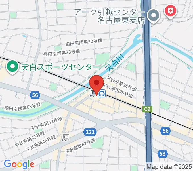 天白文化小劇場の地図
