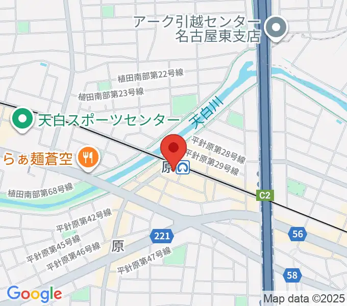 天白文化小劇場の地図