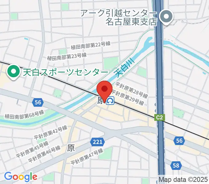 天白文化小劇場の地図