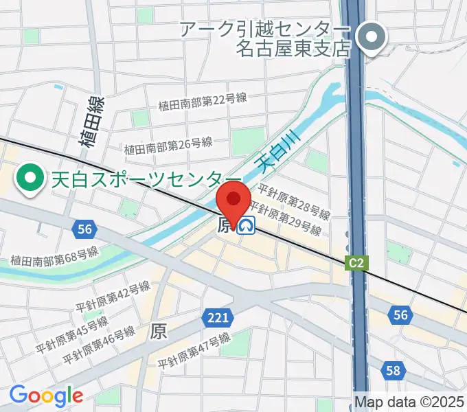 天白文化小劇場の地図