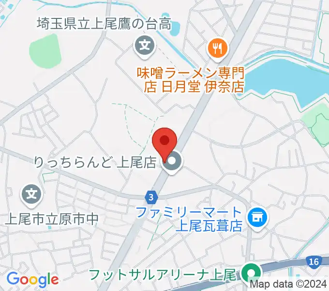 音気楽スタジオ 上尾ドラム教室の地図