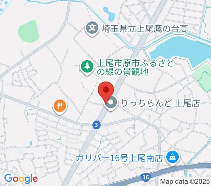 音気楽スタジオ 上尾ドラム教室の地図