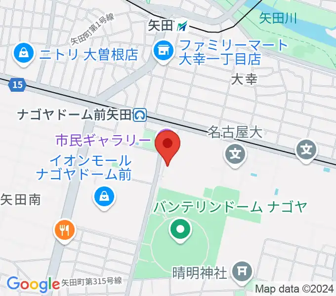 東文化小劇場の地図