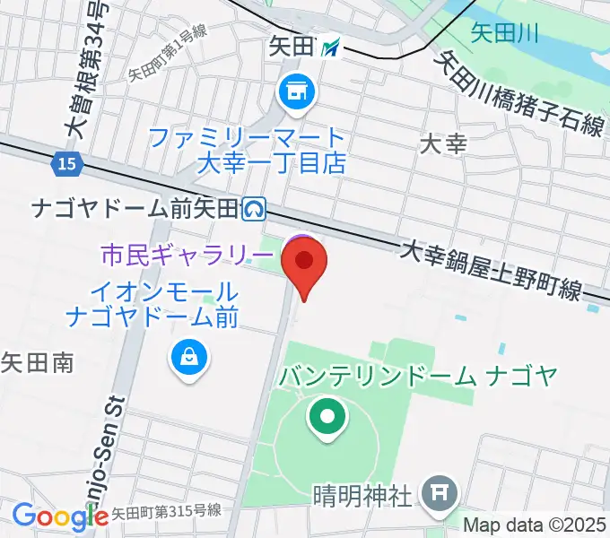東文化小劇場の地図