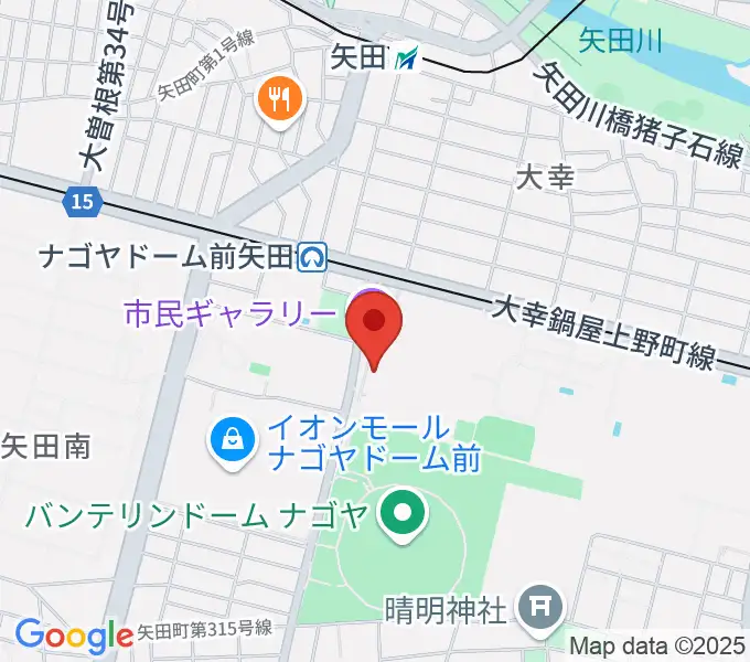 東文化小劇場の地図