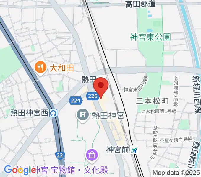熱田文化小劇場の地図