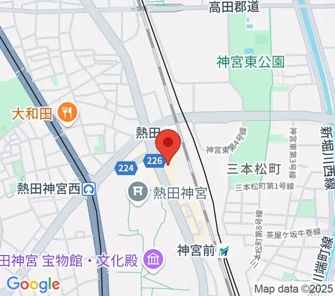 熱田文化小劇場の地図
