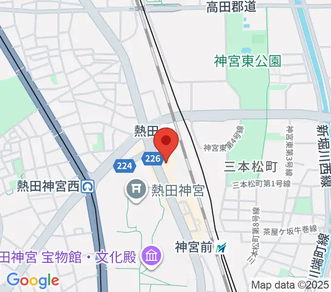 熱田文化小劇場の地図