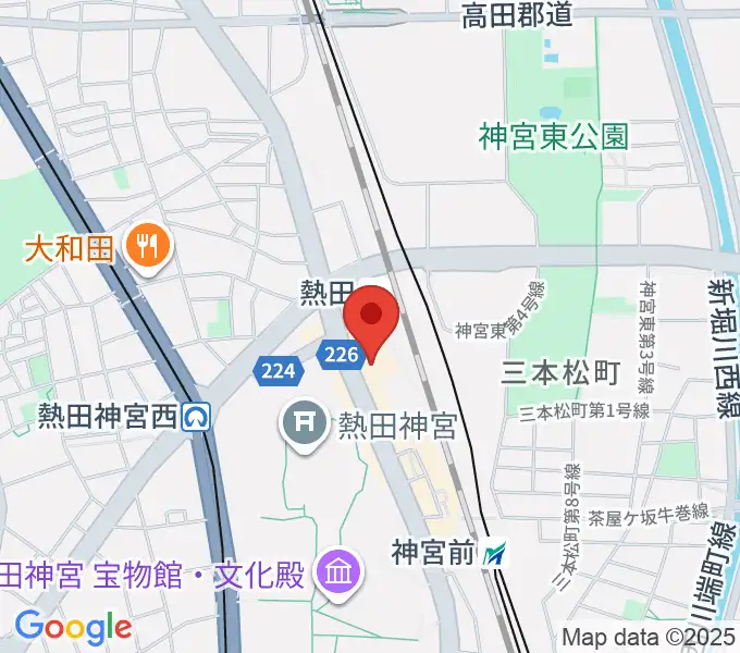 熱田文化小劇場の地図