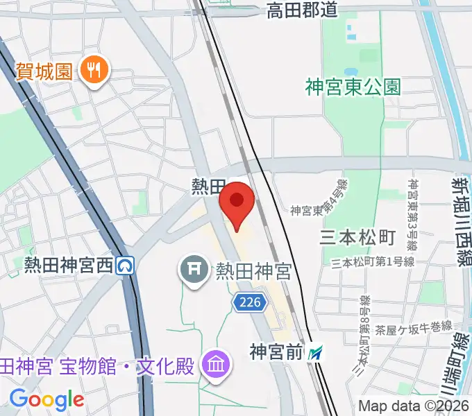 熱田文化小劇場の地図