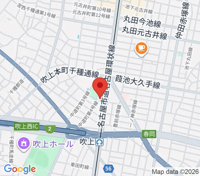 千種文化小劇場の地図