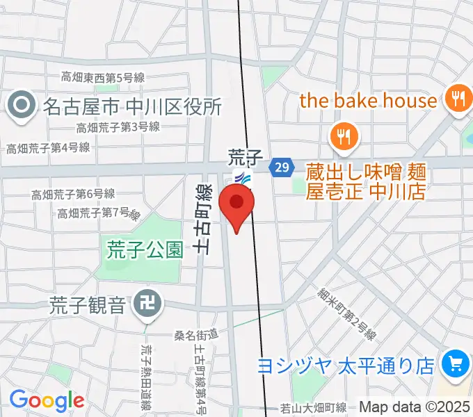 中川文化小劇場の地図