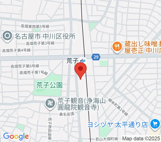 中川文化小劇場の地図