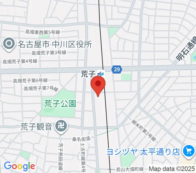 中川文化小劇場の地図