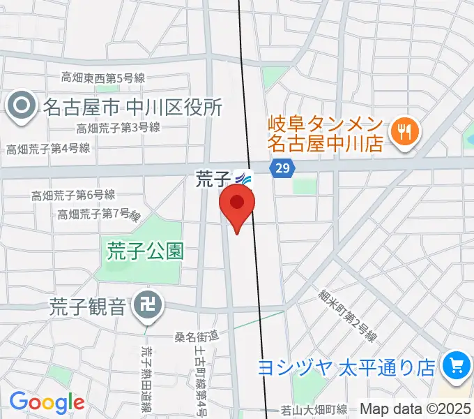 中川文化小劇場の地図