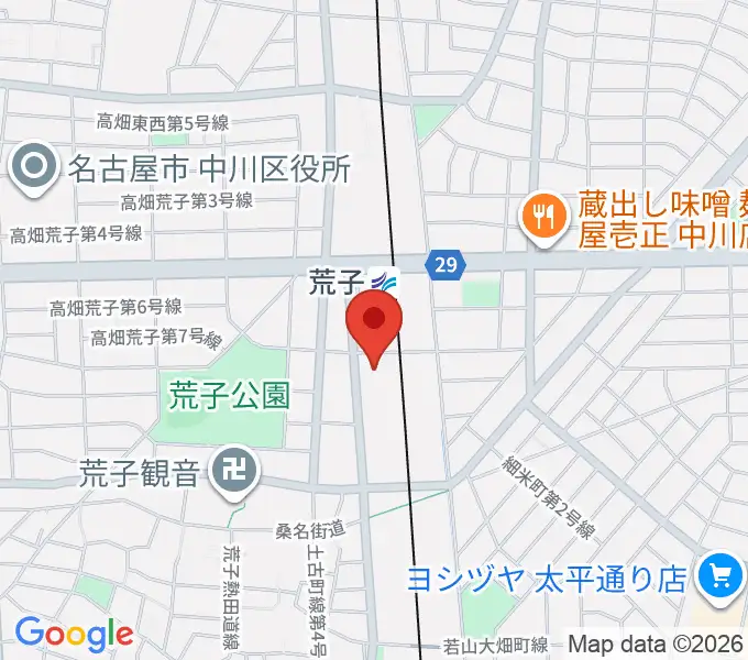 中川文化小劇場の地図