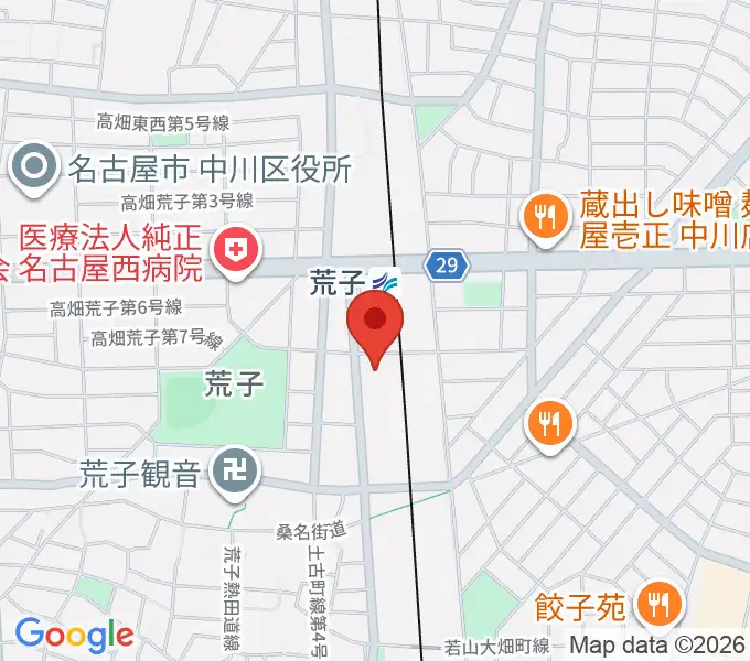 中川文化小劇場の地図