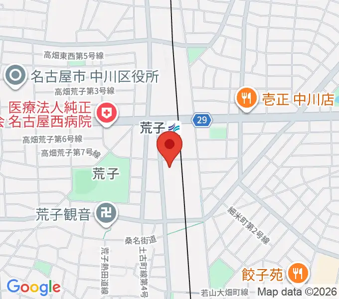 中川文化小劇場の地図