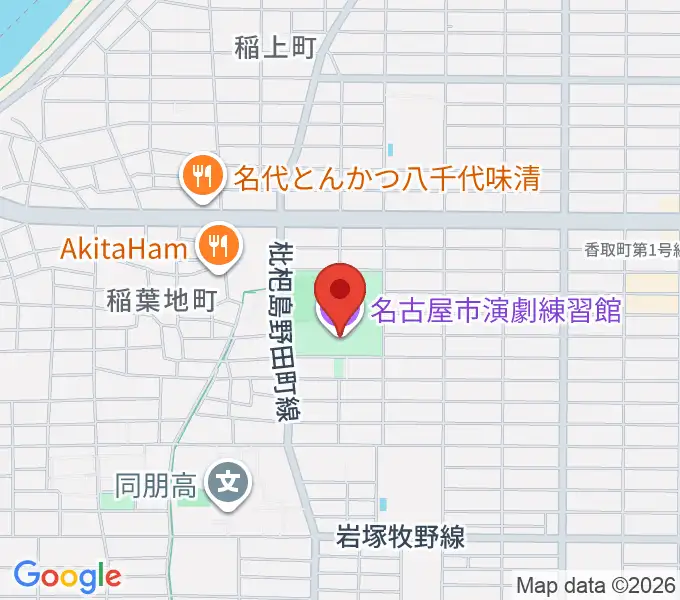 演劇練習館 アクテノンの地図