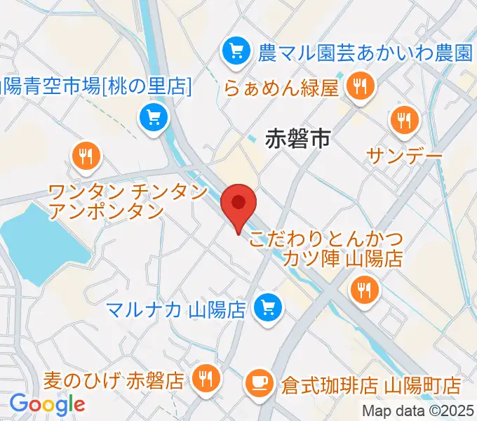 山陽こだま楽器 赤磐本店の地図