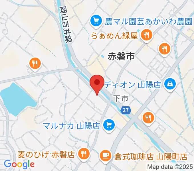 山陽こだま楽器 赤磐本店の地図