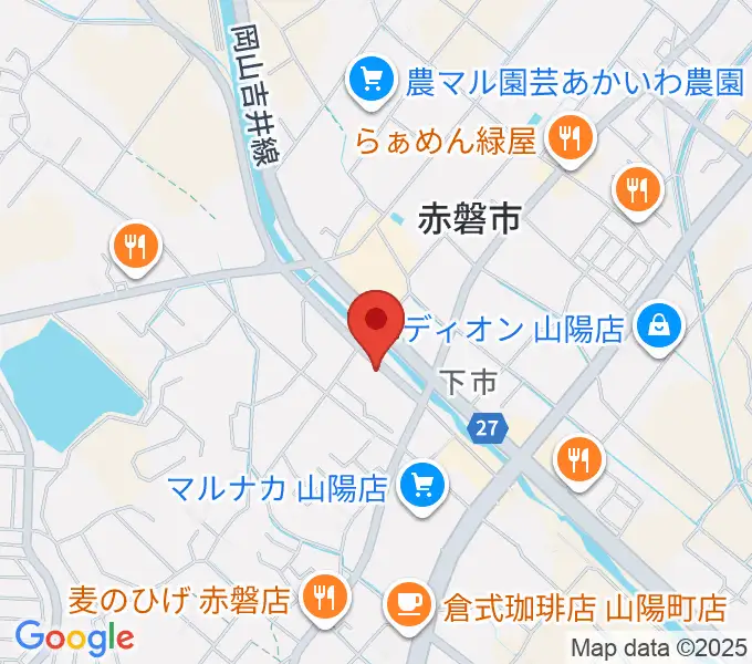 山陽こだま楽器 赤磐本店の地図