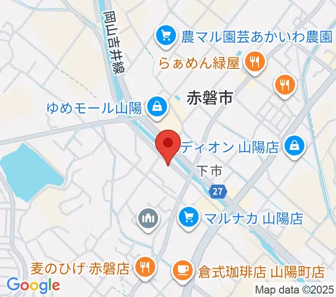 山陽こだま楽器 赤磐本店の地図
