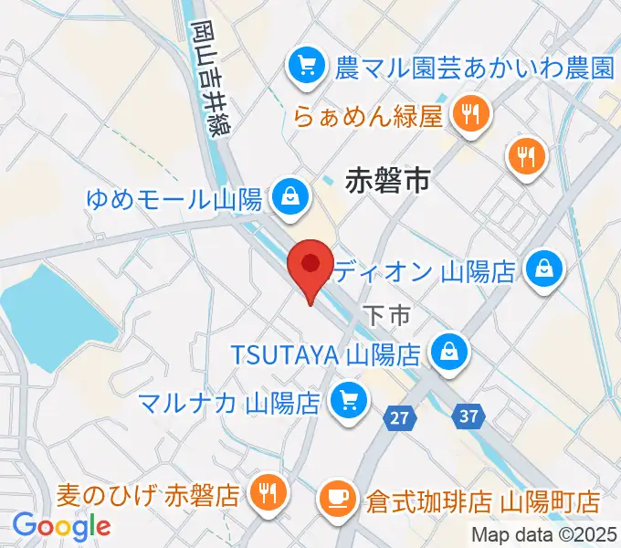 山陽こだま楽器 赤磐本店の地図