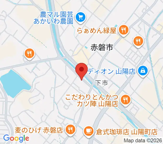 山陽こだま楽器 赤磐本店の地図