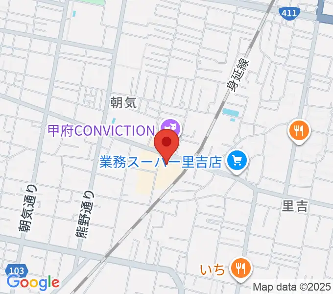 内藤楽器 甲府東センターの地図