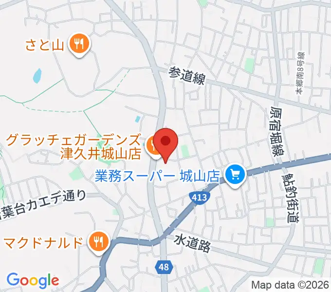 相模楽器 城山センターの地図