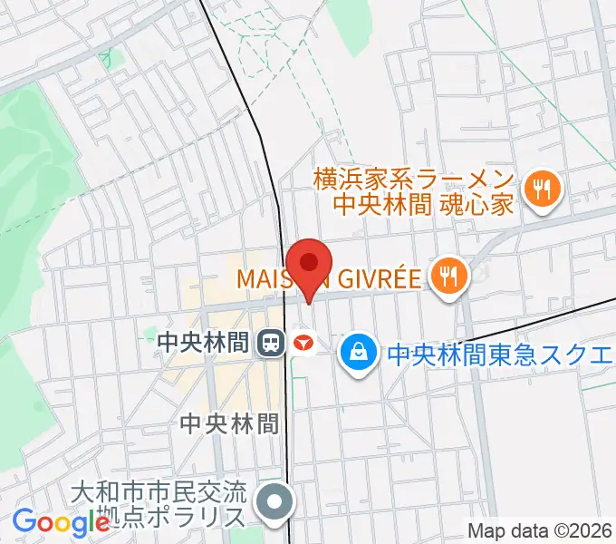 相模楽器 中央林間センターの地図