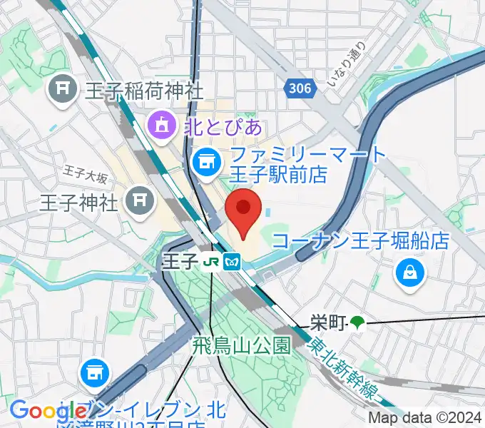 エークラスミュージック 王子センターの地図