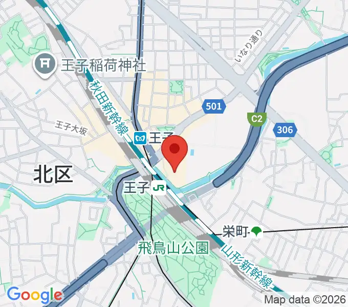 エークラスミュージック 王子センターの地図