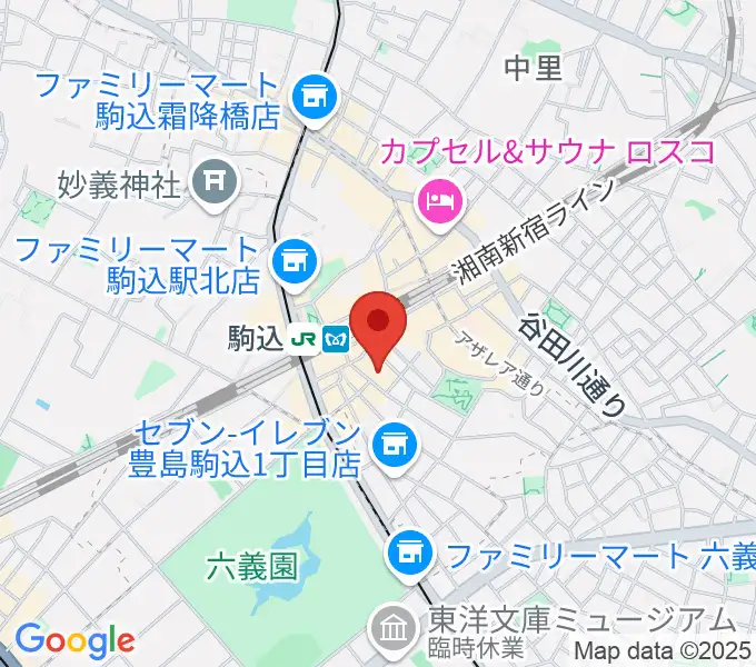 エークラスミュージック 駒込センターの地図