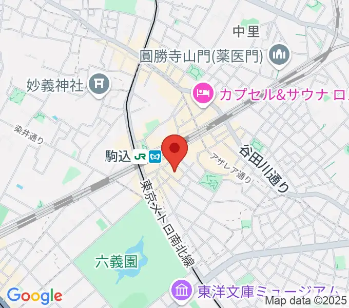 エークラスミュージック 駒込センターの地図