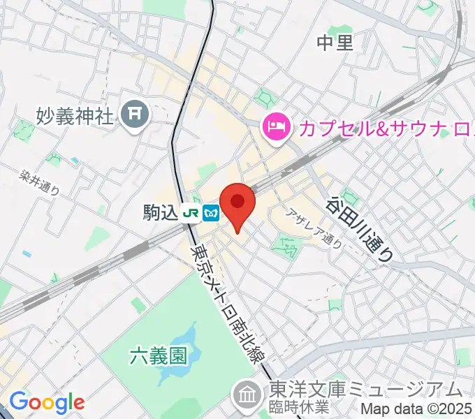 エークラスミュージック 駒込センターの地図