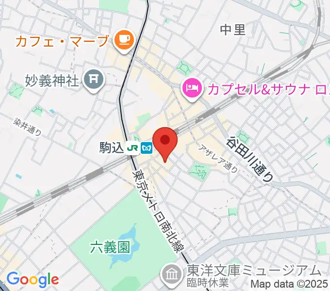 エークラスミュージック 駒込センターの地図