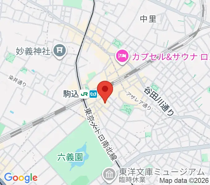 エークラスミュージック 駒込センターの地図