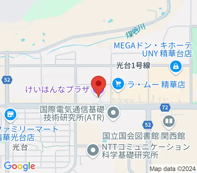 けいはんなプラザの地図