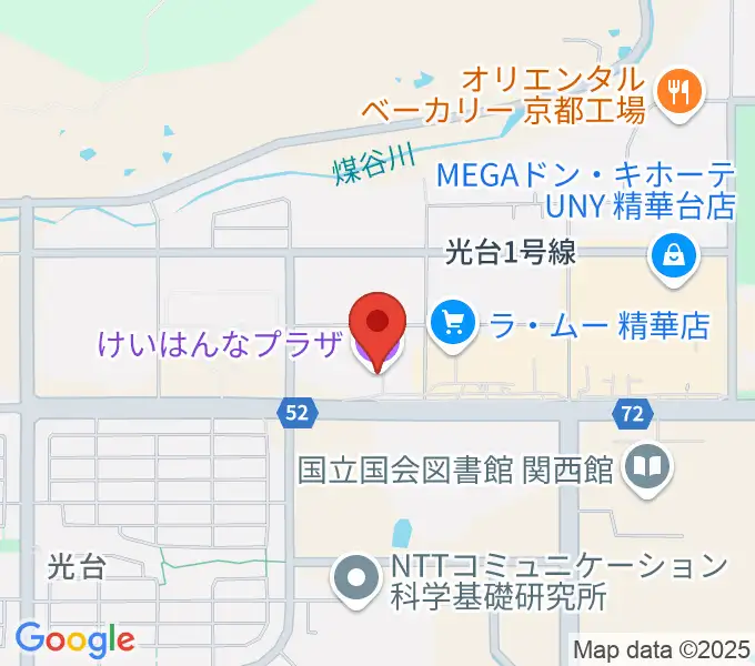 けいはんなプラザの地図