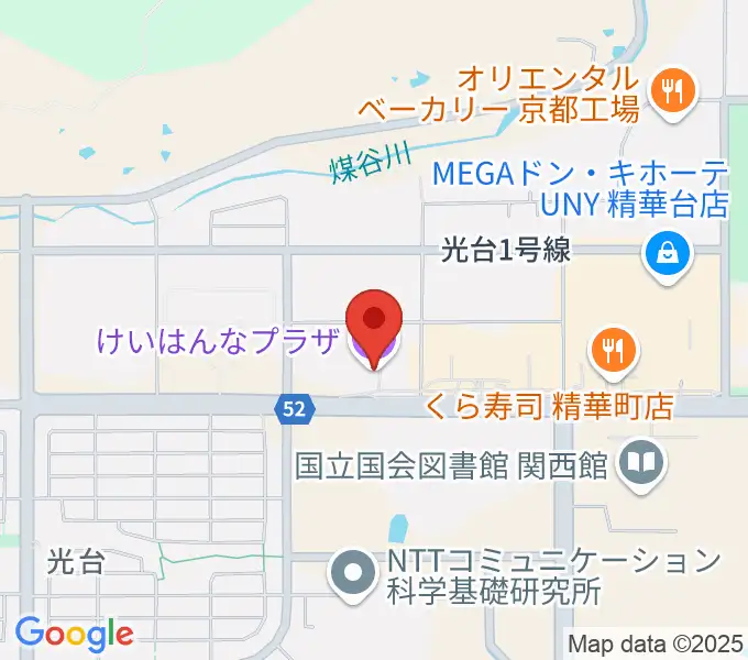 けいはんなプラザの地図