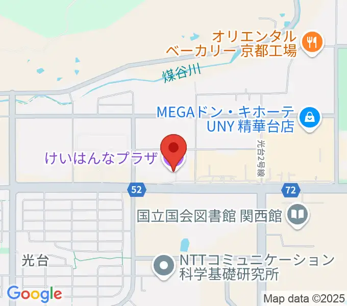 けいはんなプラザの地図