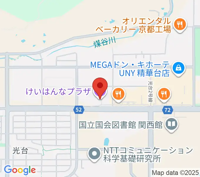 けいはんなプラザの地図