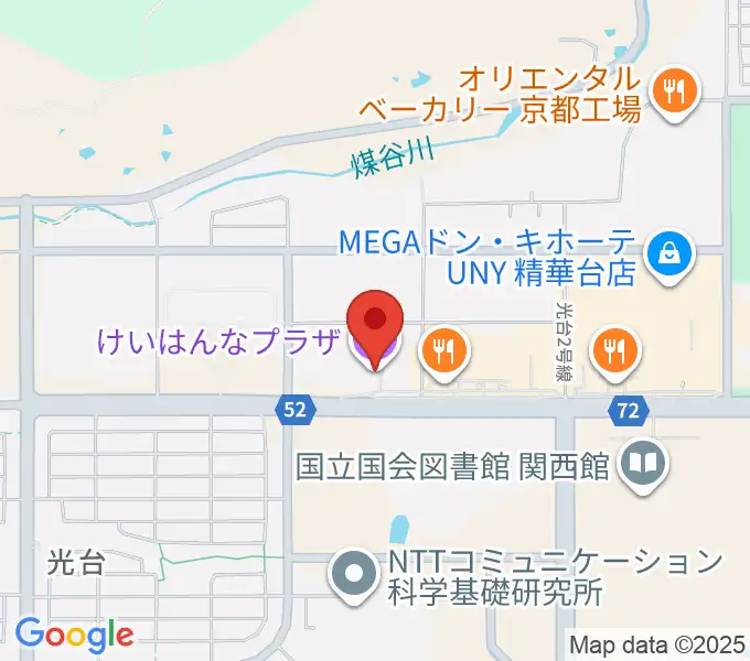 けいはんなプラザの地図