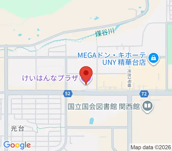 けいはんなプラザの地図