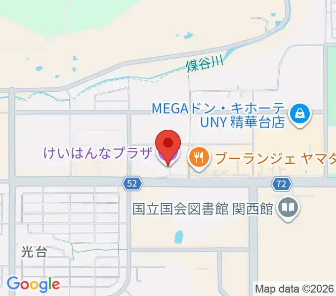 けいはんなプラザの地図