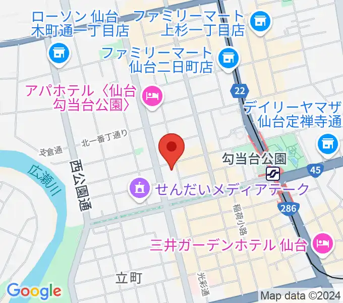 カフェドルシールの地図